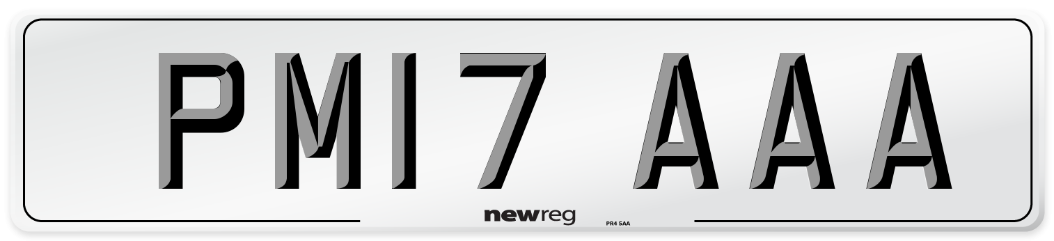 PM17 AAA Number Plate from New Reg